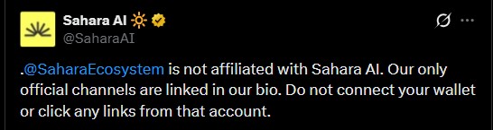 Sahara AI Phising scam Sahara AI Phising scam