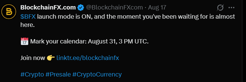 blockchainfx official x post