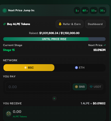 Alpha pepe Presale data