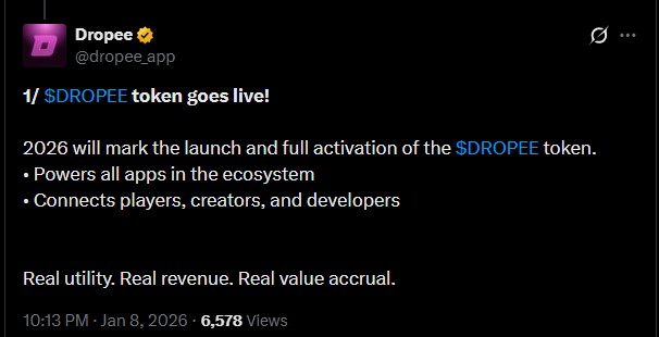 Dropee Listing Date Q1 2026