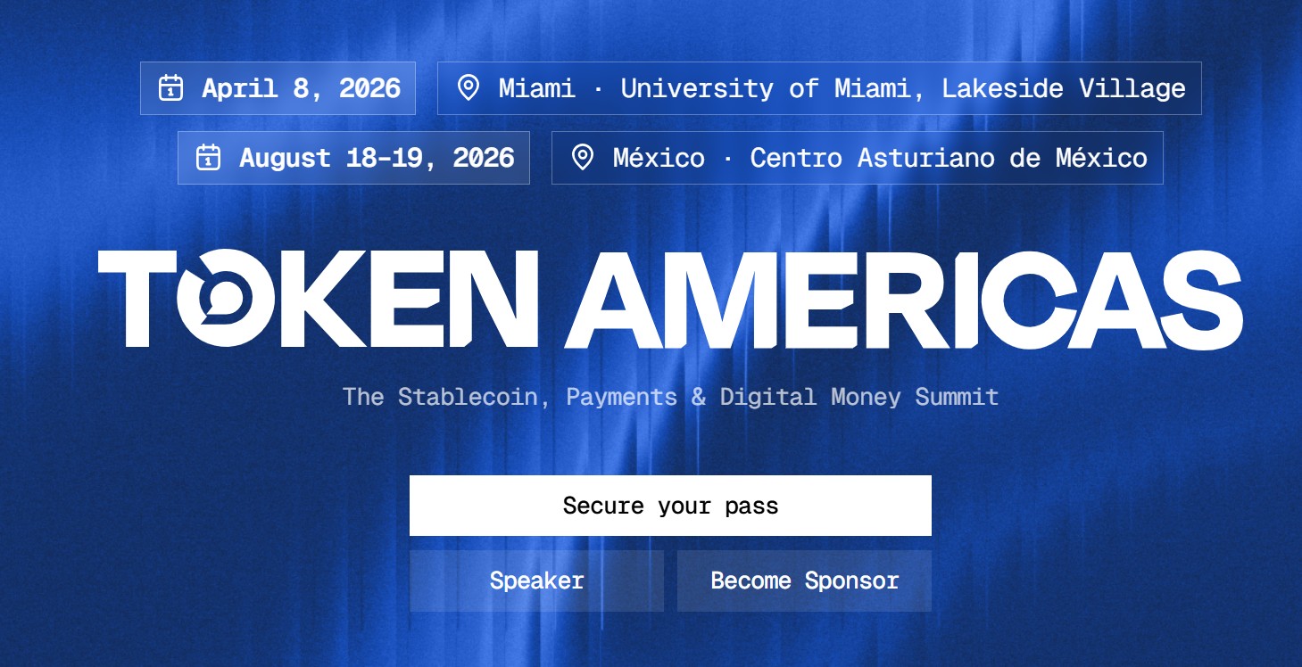 Token Americas Miami 2026 summit is happening on Apr 8, 2026.