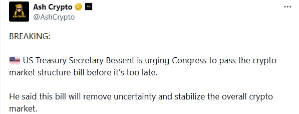 Treasury Secretary Scott Bessent  on CLARITY Act