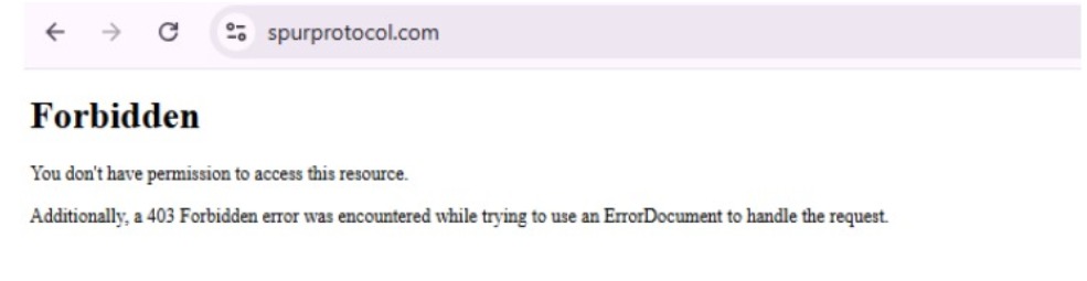 403 Forbidden error