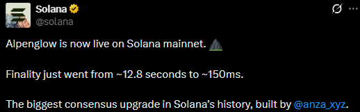 Solana News Official X Post