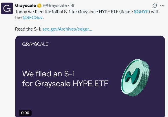 Grayscale HYPE ETF