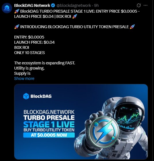 BlockDAG Turbo Presale Stage 1 Is Live