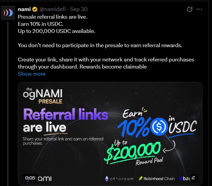 ogNAMI Crypto Airdrop and Presale