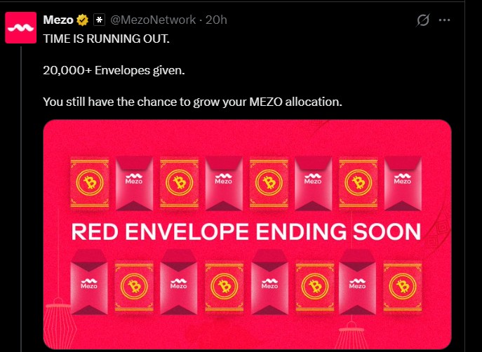 Red Envelopes” in the Mezo Token Campaign
