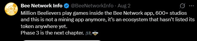 Bee Network Mining Update
