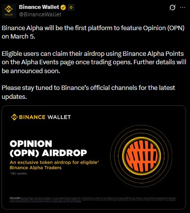 OPN Binance listing OPN Binance listing