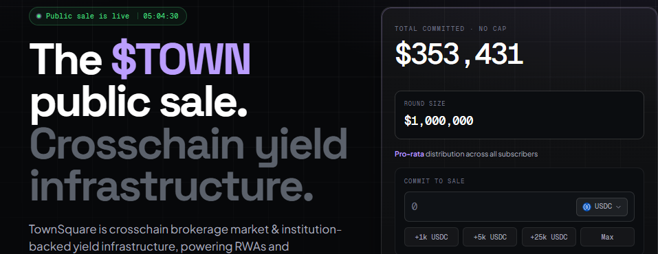 TownSquarexyz TOWN Sale TownSquarexyz TOWN Sale