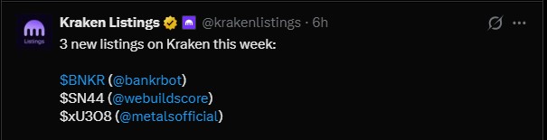 Kraken Exchange Listing News