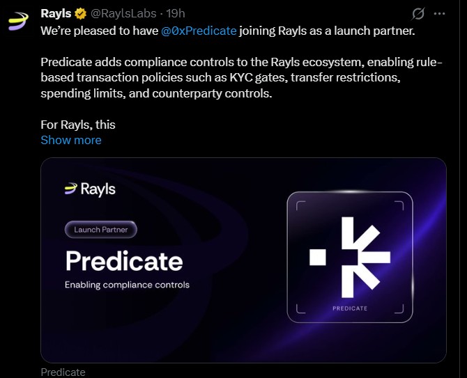 0xPredicate partnership Rayls