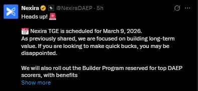Nexira airdrop listing date Nexira airdrop listing date