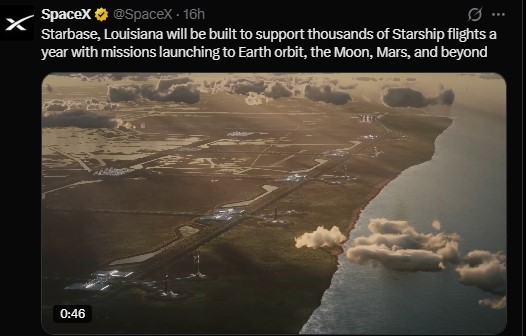 SpaceX announces $100 billion Starbase Louisiana project SpaceX announces $100 billion Starbase Louisiana project