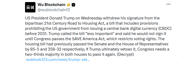 Trump Housing Bill Delay