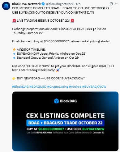 BlockDAG CEX Listing Update BlockDAG CEX Listing Update