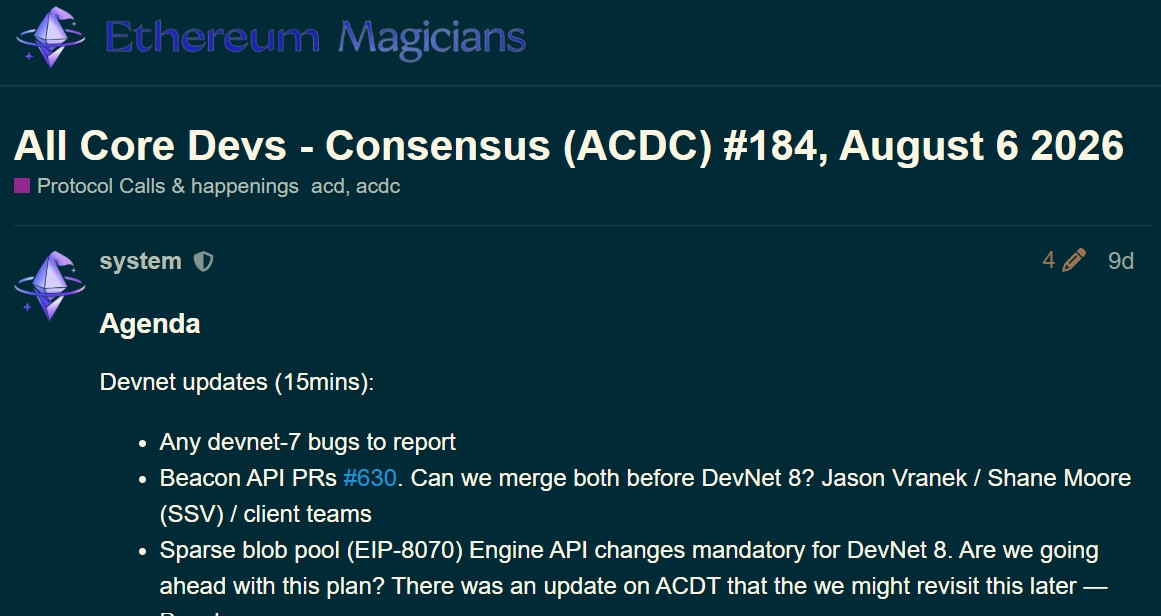 Ethereum Devnet 8 Set for Early August Launch Ethereum Devnet 8 Set for Early August Launch