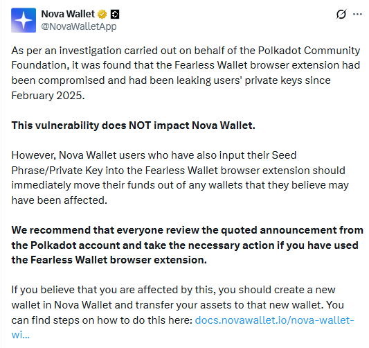 Nova says its apps are not affected Nova says its apps are not affected