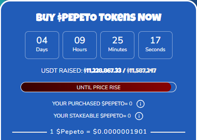 pepeto presale price pepeto presale price