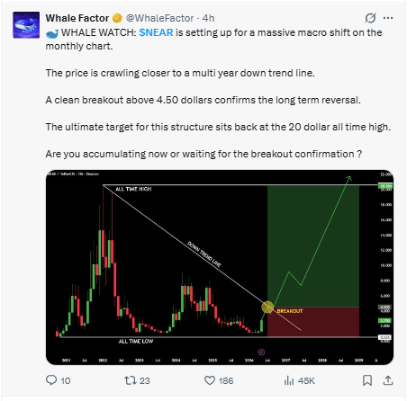 Whale Factor flags NEAR Protocol 