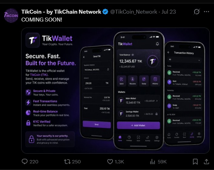 Tikchain Network Latest Tikwallet Trading news Tikchain Network Latest Tikwallet Trading news