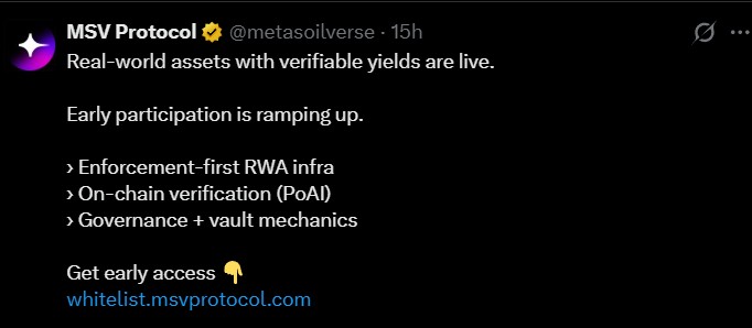 MSVP RWA verifiable yeilds MSVP RWA verifiable yeilds