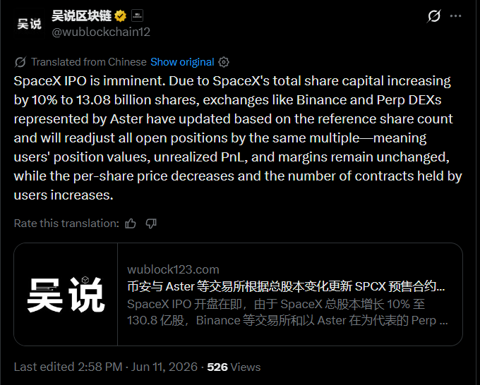 SPCX pre-IPO contracts Update SPCX pre-IPO contracts Update