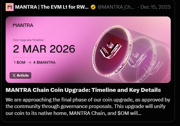 OM to MANTRA: The Coin Upgrade.