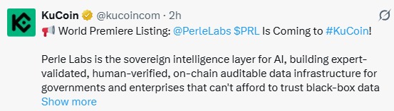 Perle Kucoin  listing