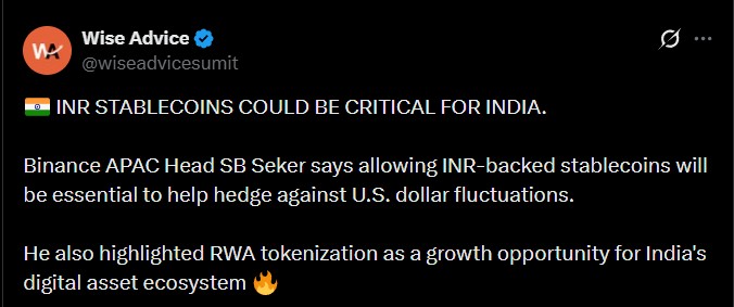 INR Stablecoin Binance APAC News
