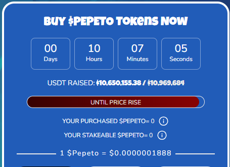 pepeto presale price pepeto presale price