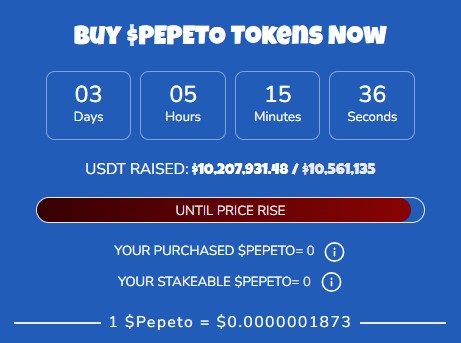 Pepeto Presale Details Pepeto Presale Details