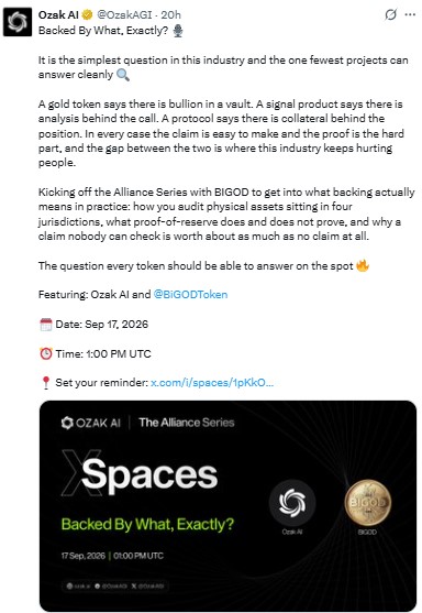 The Alliance Series X Space With BIGOD