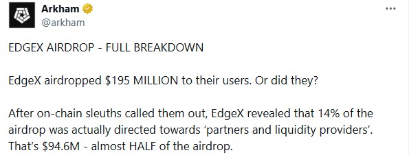 EdgeX Airdrop Breakdown EdgeX Airdrop Breakdown