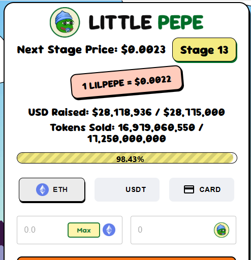 little pepe price today