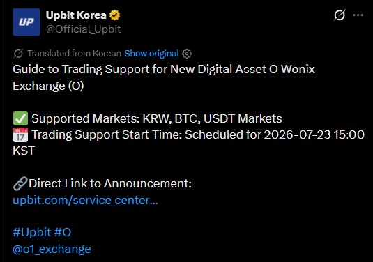 Upbit 01 Exchange listing
