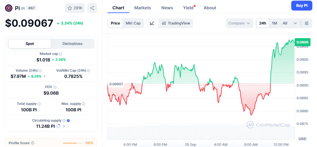 Pi Coin Price Today