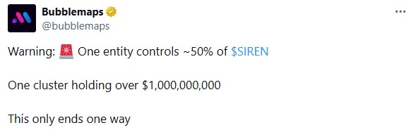 $SIREN centralization risk
