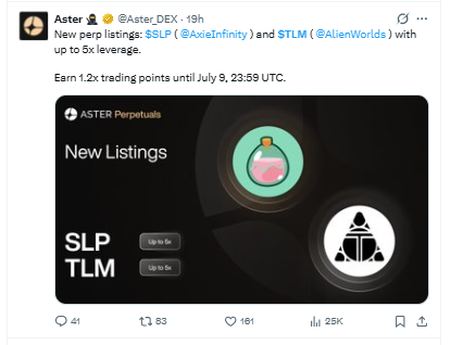Posted on X, Aster Posted on X, Aster