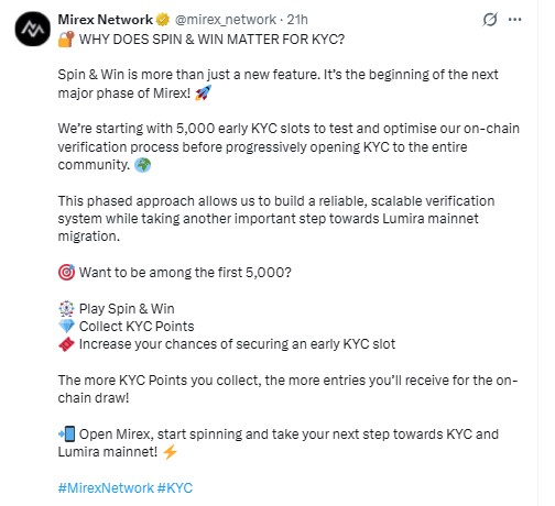 The official Mirex X post