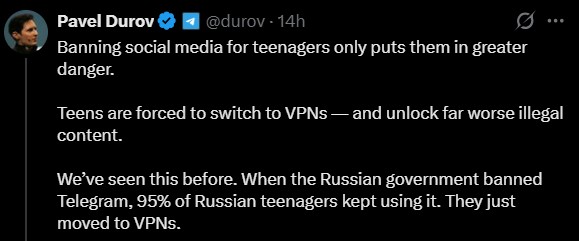 Pavel Durov on telegram Ban Pavel Durov on telegram Ban