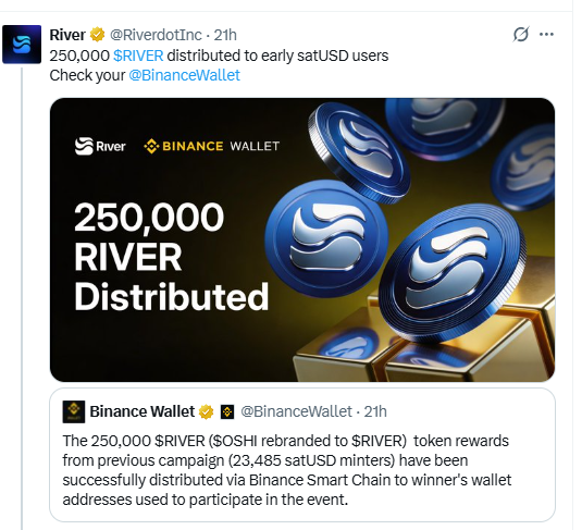 RIVER token distribution news boosting RIVER price prediction outlook