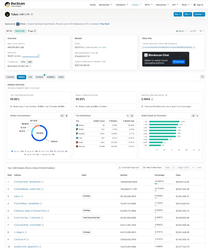 circulating market cap per BscScan data circulating market cap per BscScan data