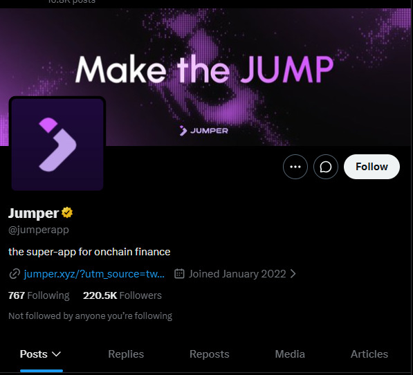 Jumper Official X Account