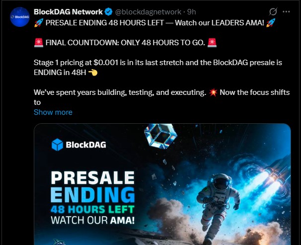 BlockDAG Presale End Date in 48Hours