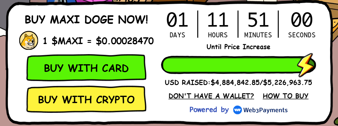 Maxi Doge Presale Price