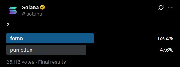 Solana PUMP vs FOMO Vote
