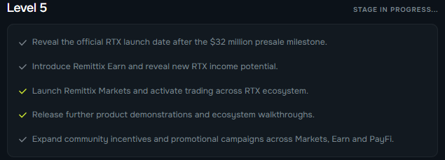 Remittix Level 5 Roadmap Remittix Level 5 Roadmap