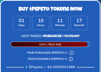 pepeto presale price pepeto presale price